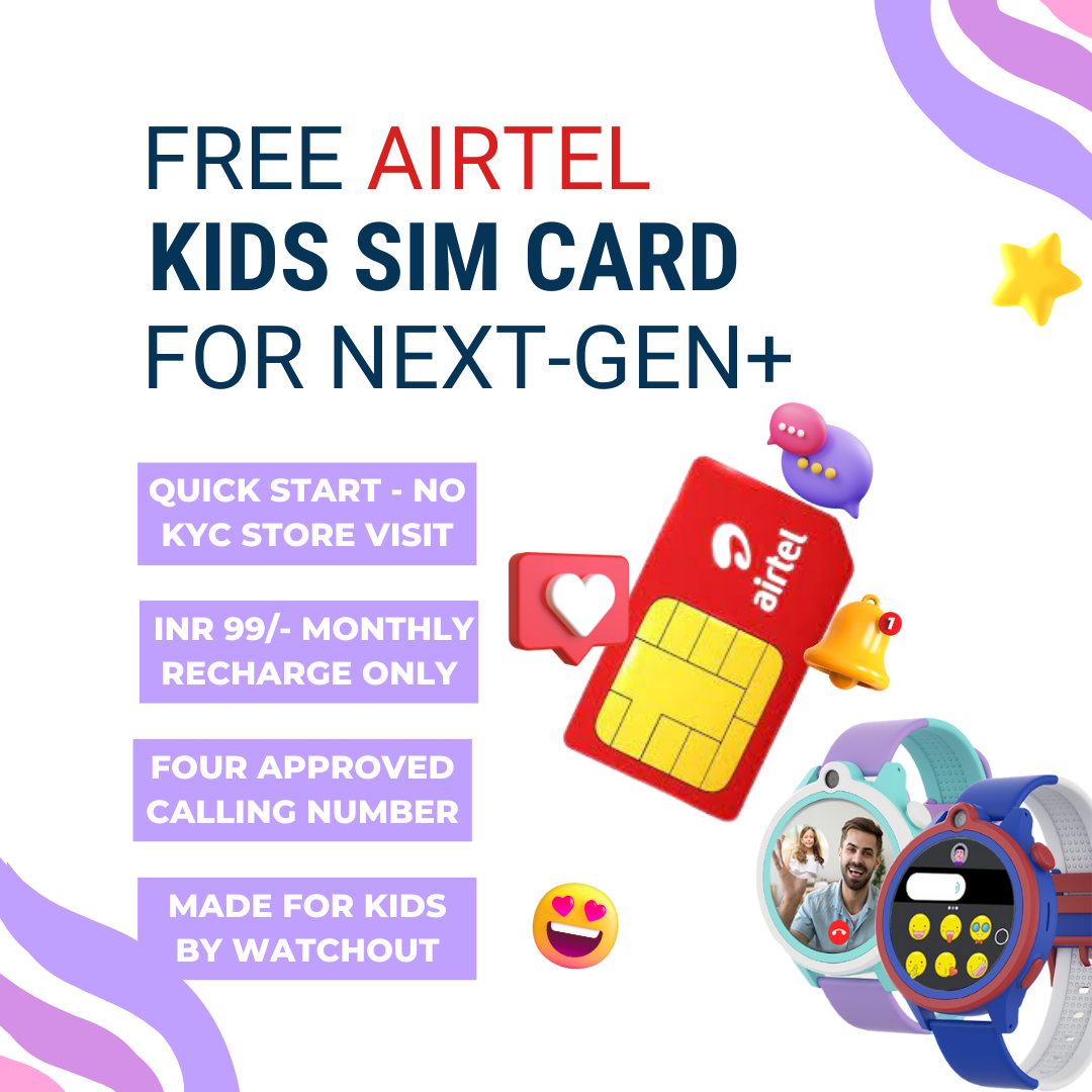 Free Airtel Kids Sim Card Order for WatchOut Smartwatch