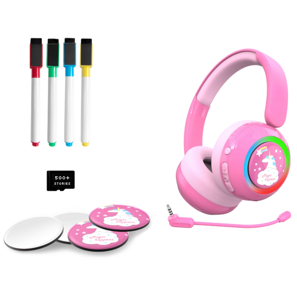 Galaxy Safe Volume Kids and Teens Headphone (Pink Unicorn)