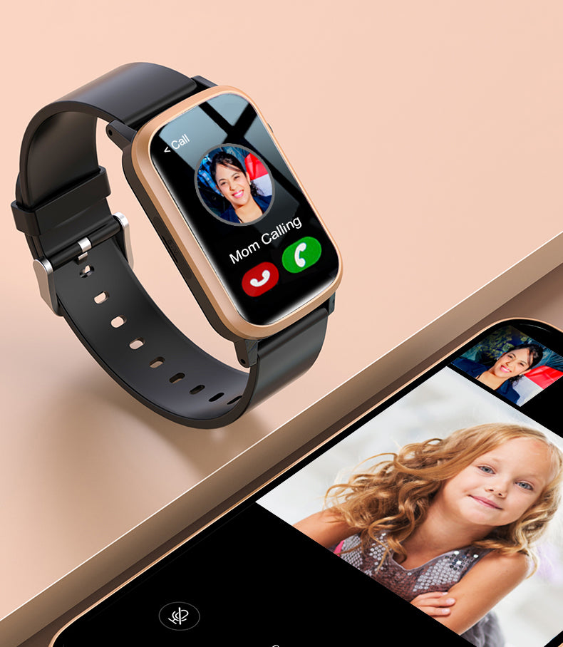 WatchOut Elegant Kids Smartwatch with 4G Video Call, GPS Tracking and Parental Control (Sunset Gold)