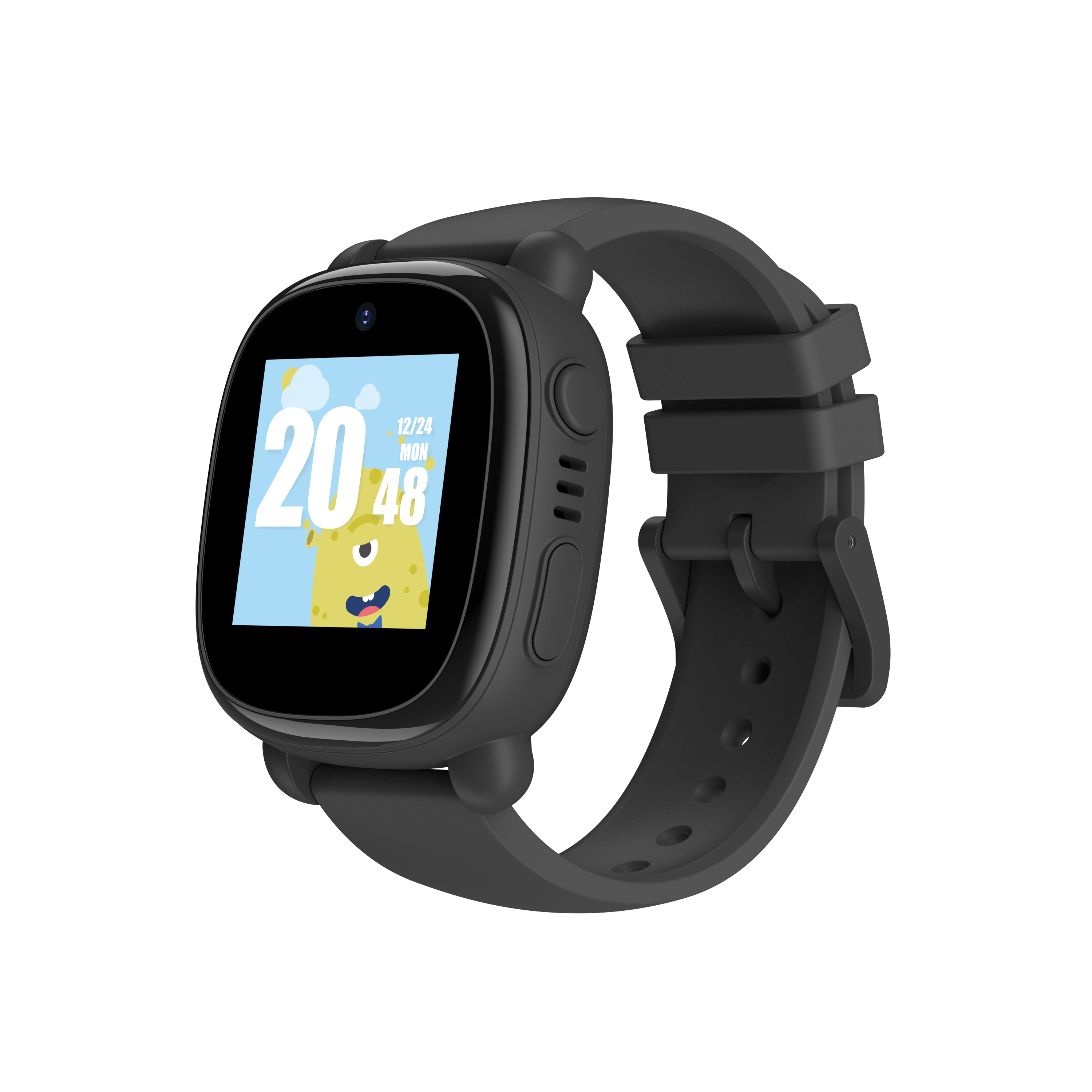 WatchOut Duo Kids Smart Watch with GPS Tracking, Video Call, SOS and Dual Camera (Black Jack)