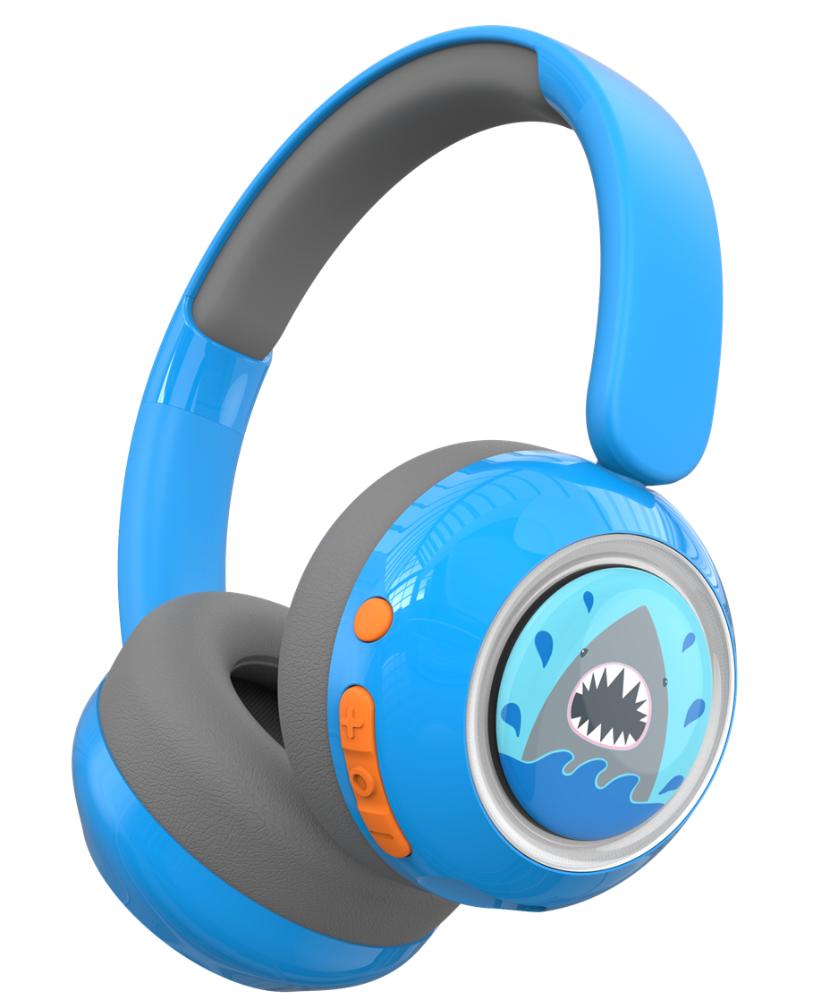 Galaxy Safe Volume Kids and Teens Headphone (Blue Shark)