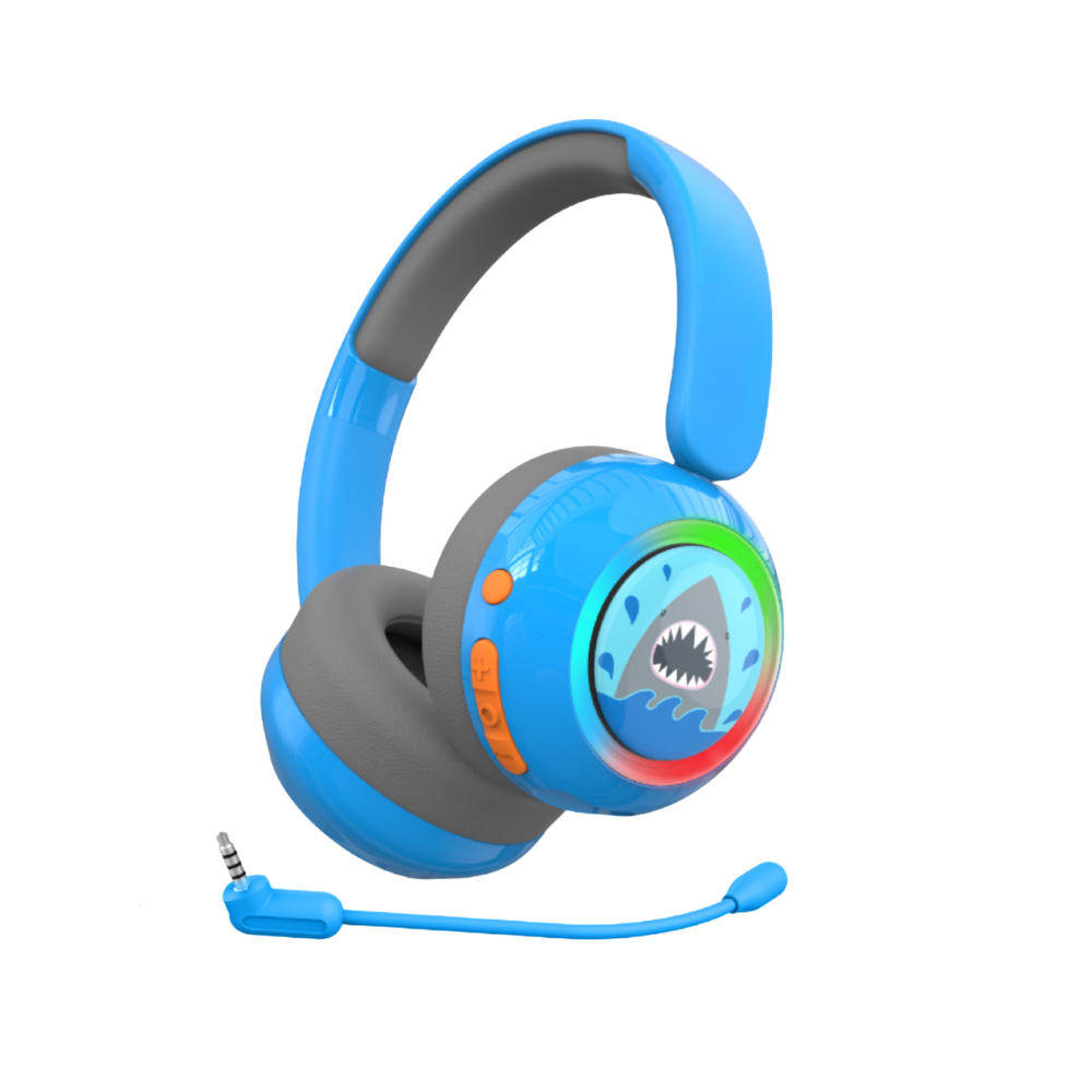 Galaxy Safe Volume Kids and Teens Headphone (Blue Shark)