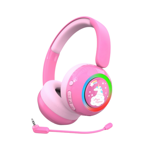 Galaxy Safe Volume Kids and Teens Headphone (Pink Unicorn)