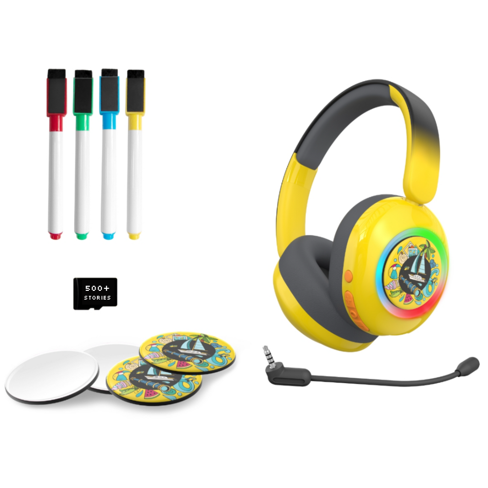 Galaxy Safe Volume Kids and Teens Headphone (Hello Yellow)
