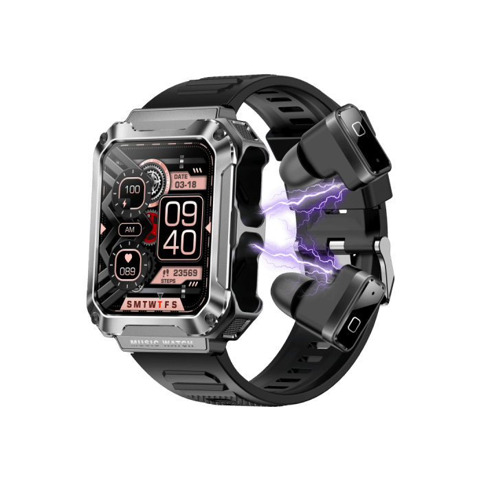 WearPods Smartwatch with inbuilt ear buds for GenZ WatchOut